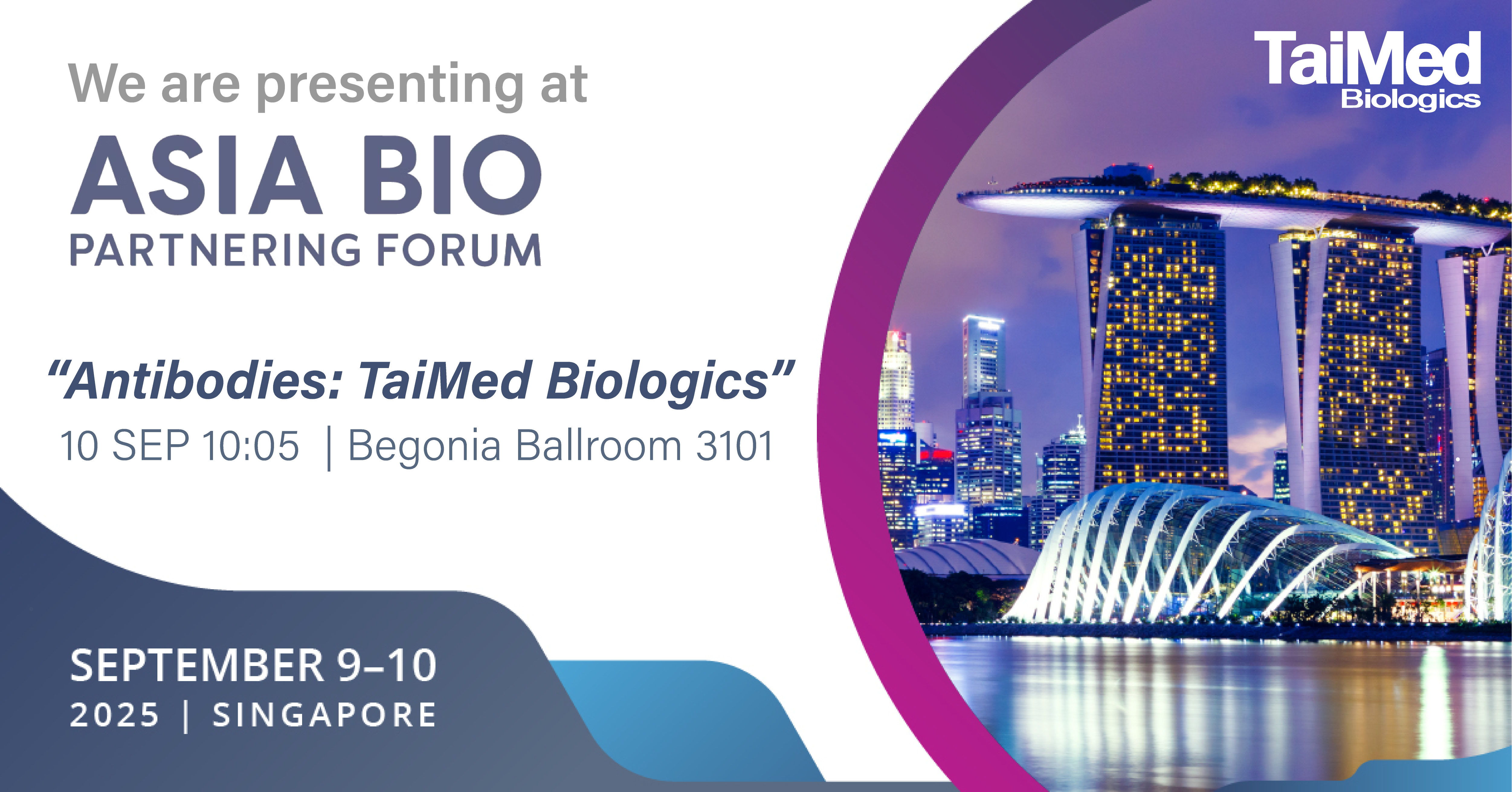 TaiMed Biologics to Present at Asia Bio Partnering Forum 2025